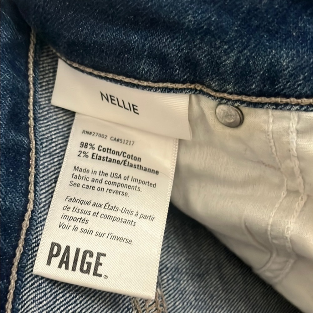 PAIGE Nellie Culotte Indigo Blue Ankle Cropped wide leg Jeans Classic Style - Picture 14 of 14